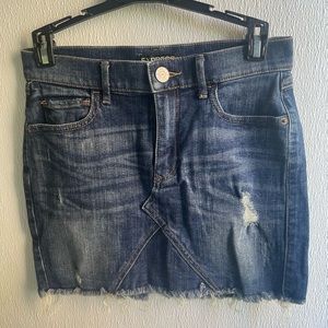 Jean mini skirt